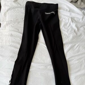 Black Chrome heart leggings NEVER WORN